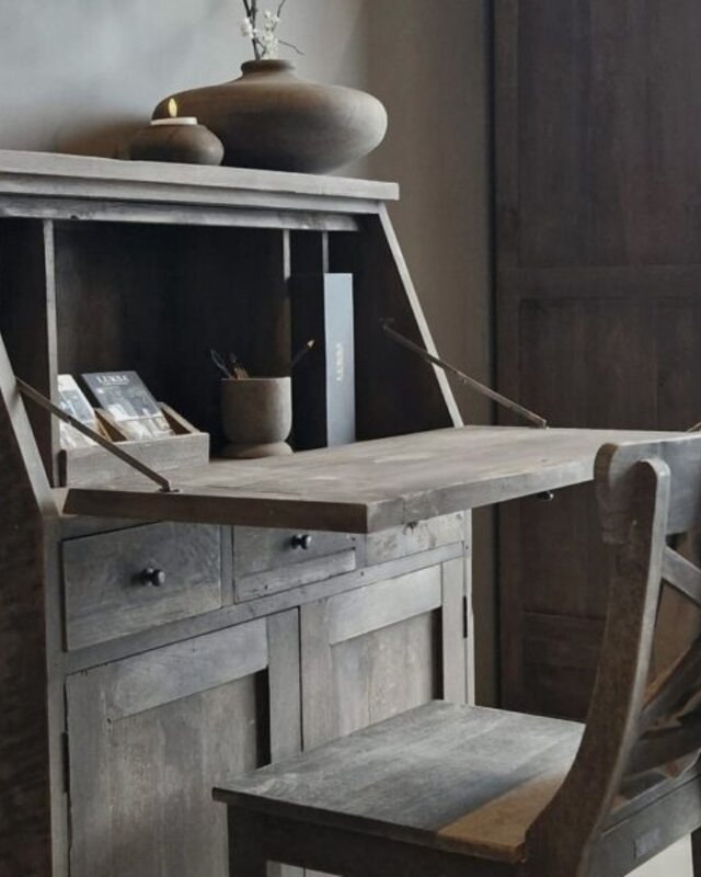 Luksa Home Collection Secretaire Bureau Duuk Oud Hout B120xH90xD40