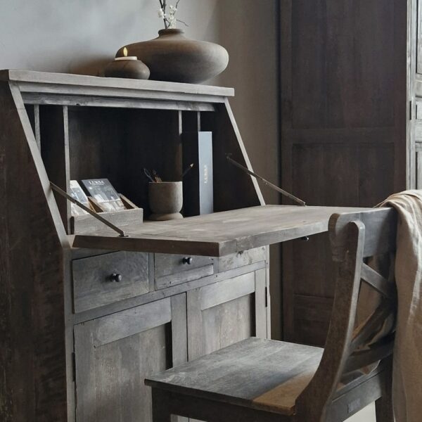 Luksa Home Collection Secretaire Bureau Duuk Oud Hout B120xH90xD40