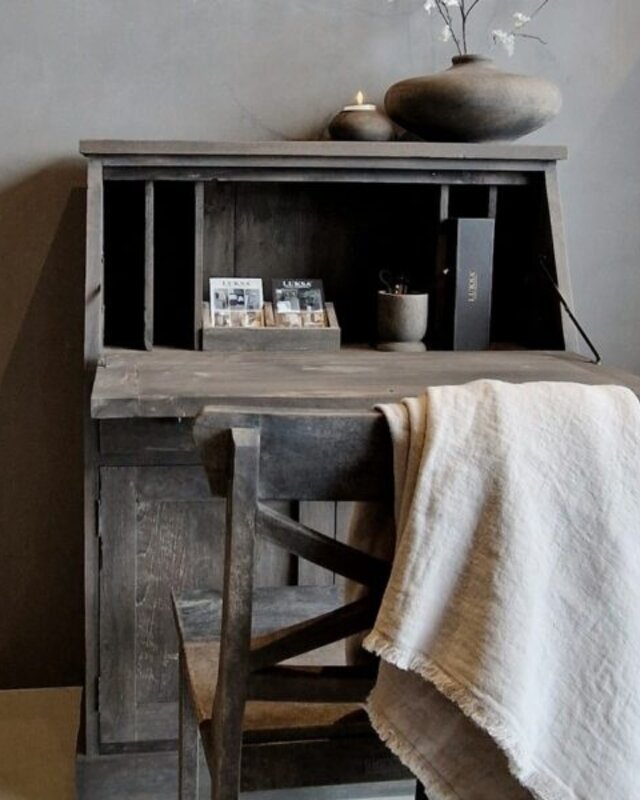Luksa Home Collection Secretaire Bureau Duuk Oud Hout B120xH90xD40
