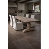 Eiken Tafel Met Bolpoot | H75xB265xD90 cm