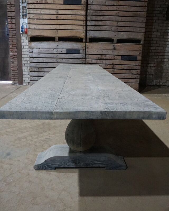 Rene Houtman Eiken Tafel bolpoot | H75xB375xD90 cm