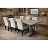 Eiken Tafel bolpoot | H75xB375xD90 cm