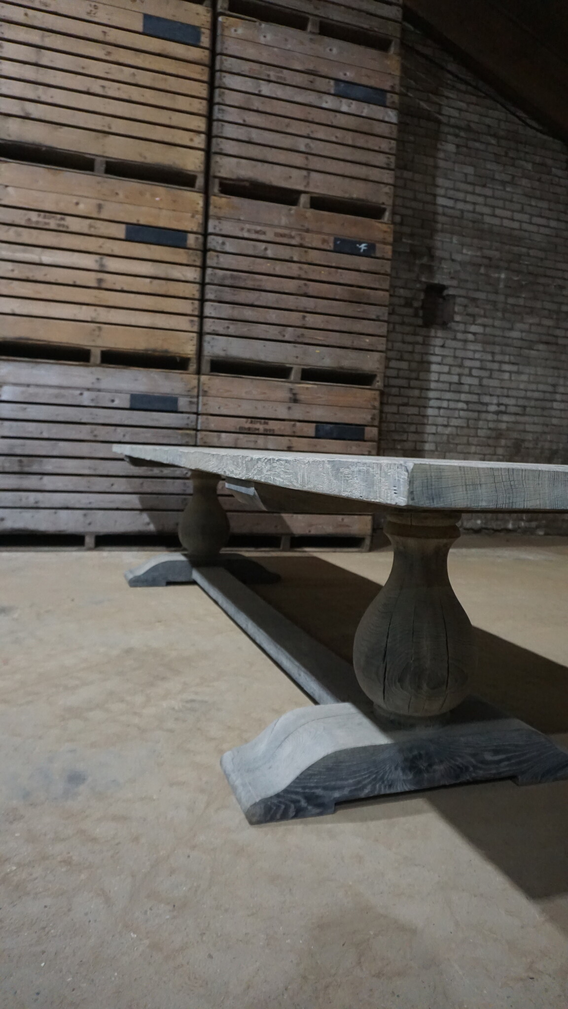 Rene Houtman Eiken Tafel bolpoot | H75xB375xD90 cm