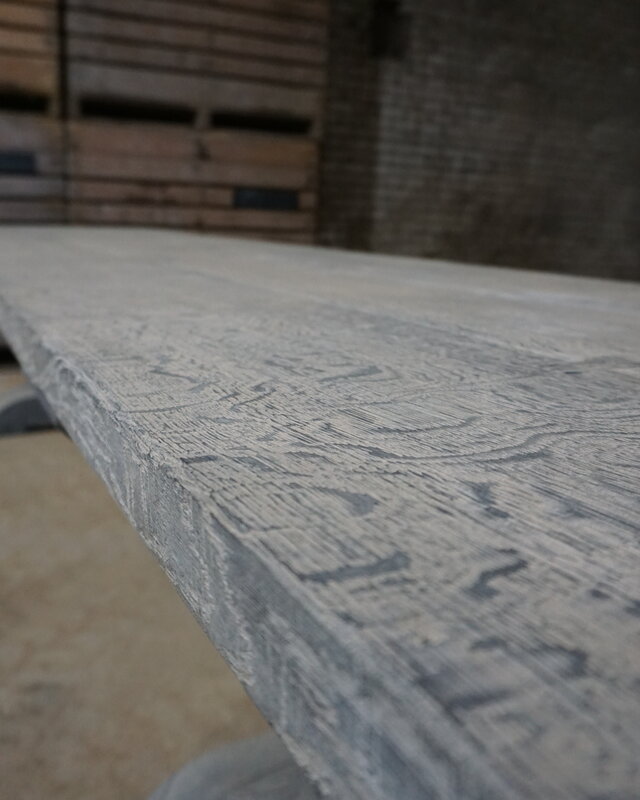 Rene Houtman Eiken Tafel bolpoot | H75xB375xD90 cm
