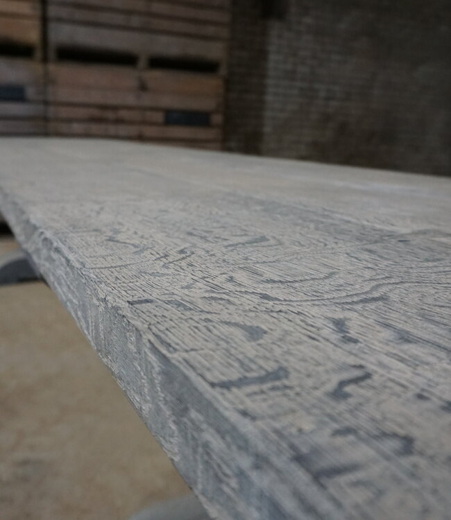 Rene Houtman Eiken Tafel bolpoot | H75xB375xD90 cm
