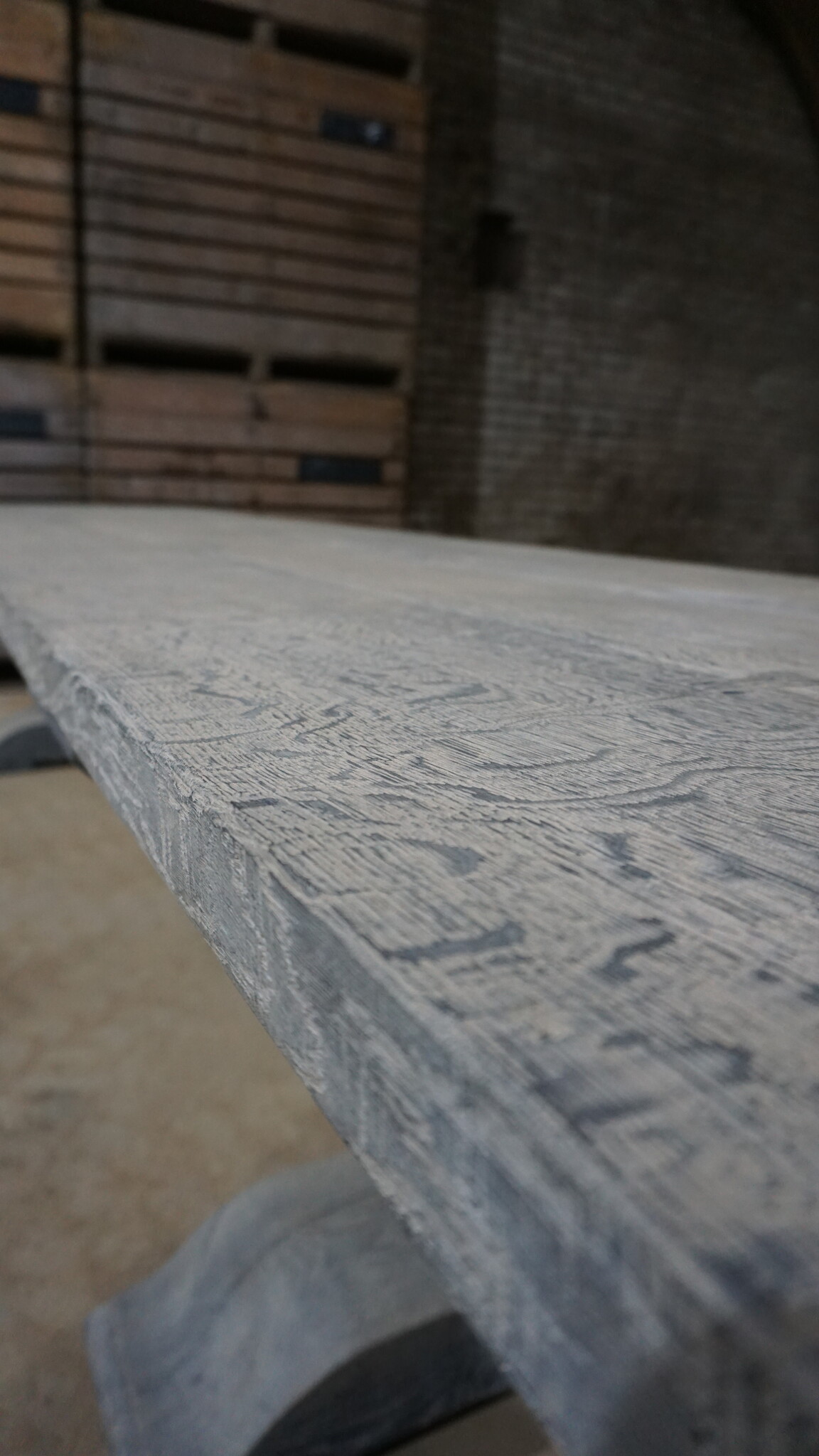 Rene Houtman Eiken Tafel bolpoot | H75xB375xD90 cm