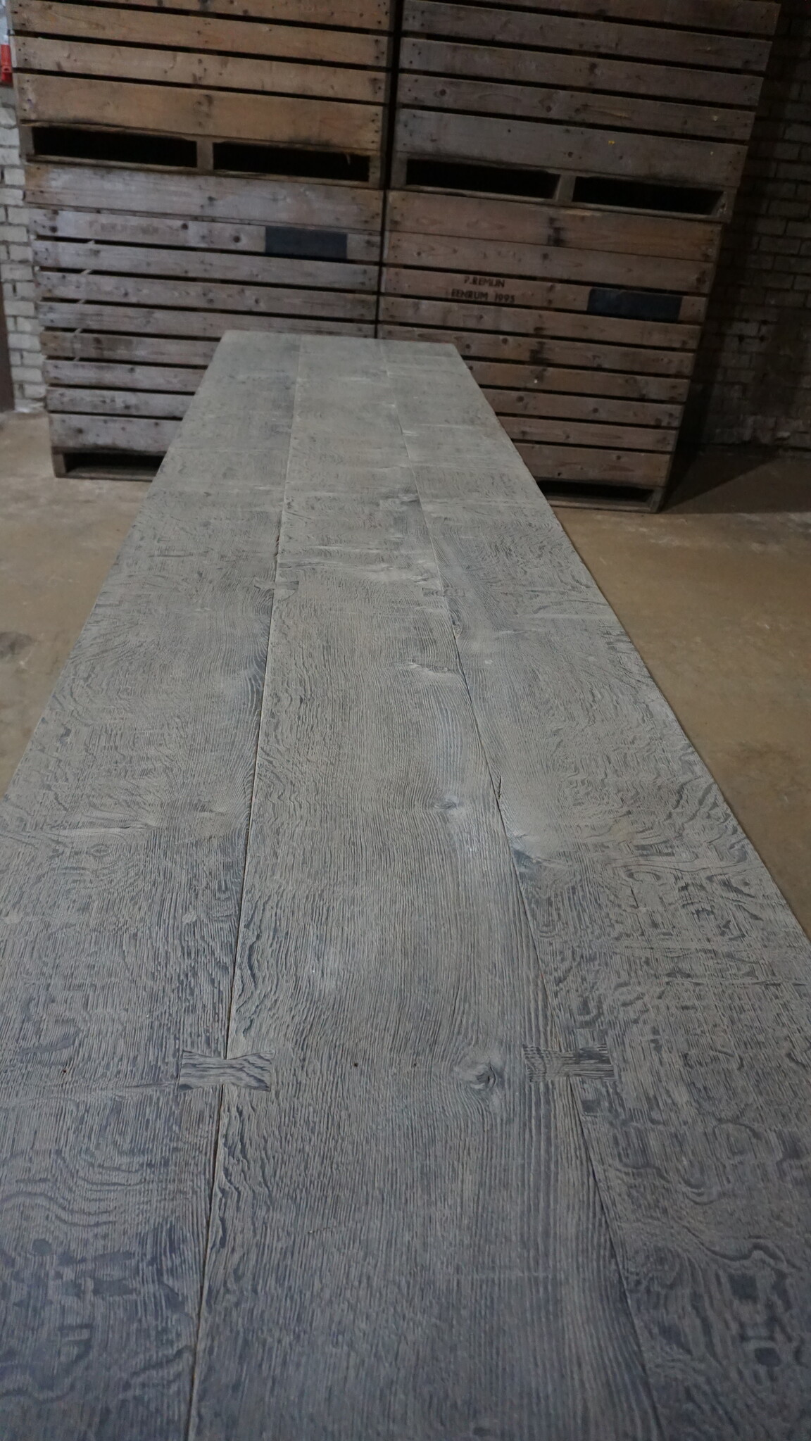 Rene Houtman Eiken Tafel bolpoot | H75xB375xD90 cm