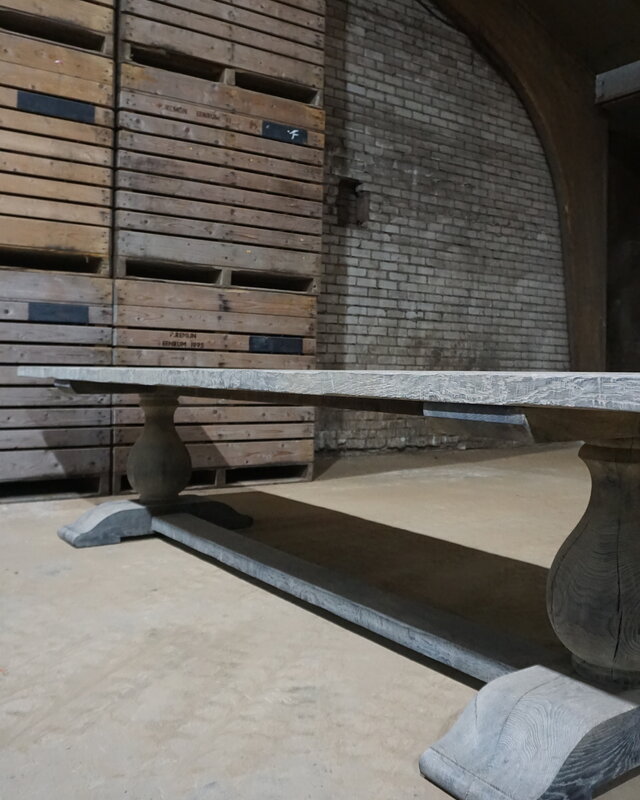 Rene Houtman Eiken Tafel bolpoot | H75xB375xD90 cm