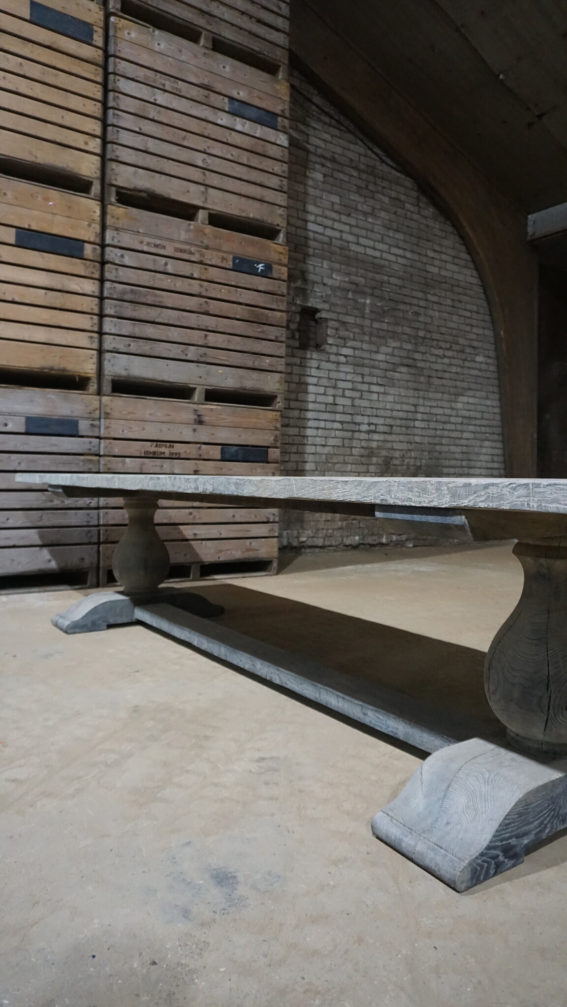 Rene Houtman Eiken Tafel bolpoot | H75xB375xD90 cm
