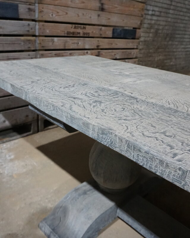 Rene Houtman Eiken Tafel bolpoot | H75xB375xD90 cm
