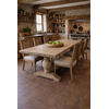 Eiken Tafel Met Bolpoot | H75xB260xD80 cm