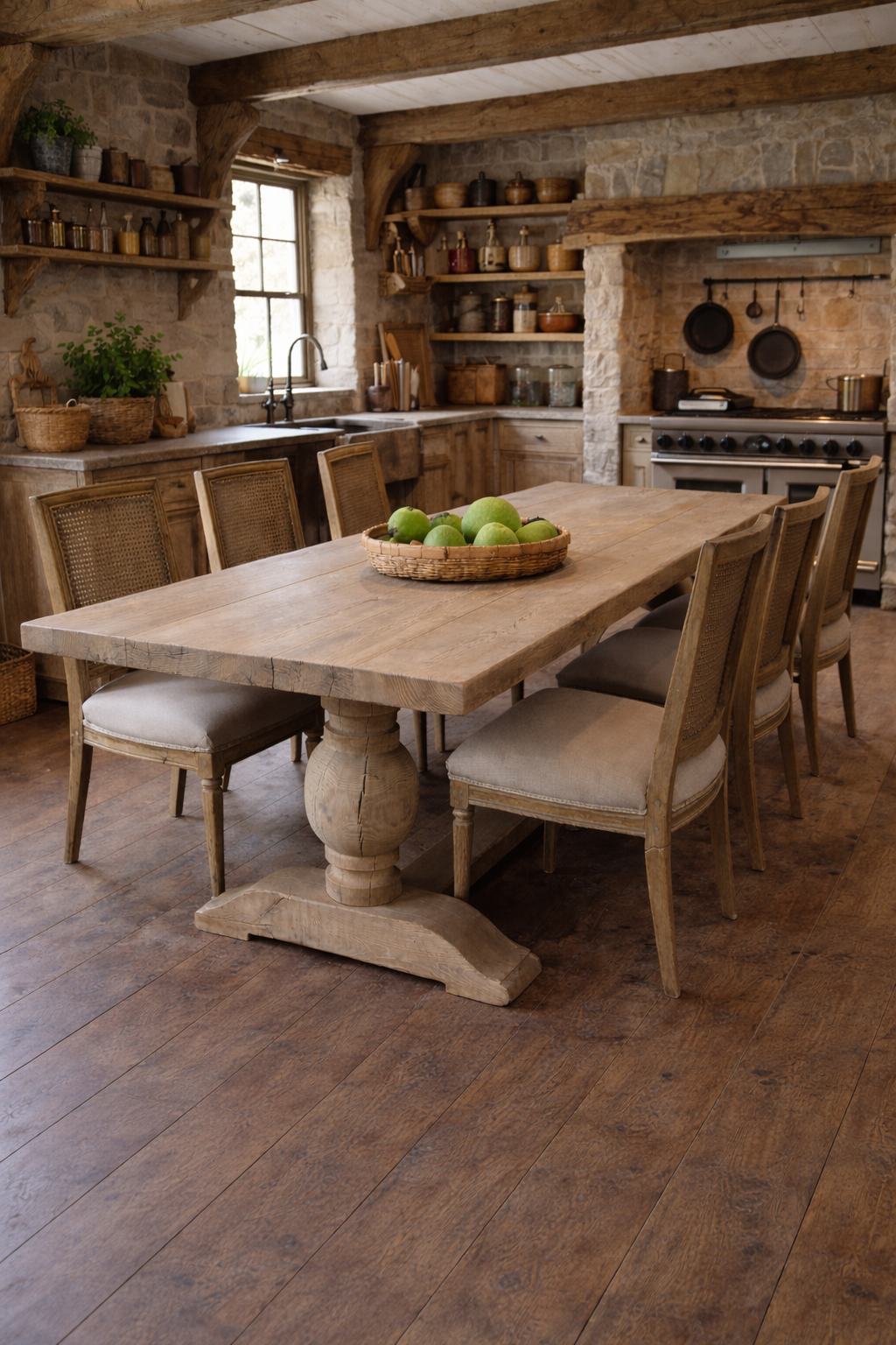 Rene Houtman Eiken Tafel Met Bolpoot | H75xB260xD80 cm