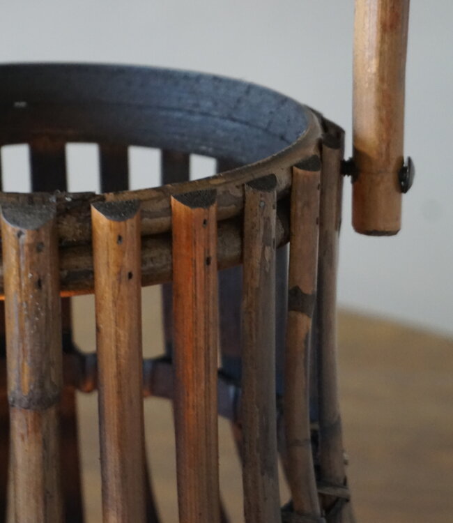 Rene Houtman Windlicht Lantaarn | Naturel/Donker Grijs | H38 x D33 cm