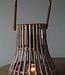 Rene Houtman Windlicht Lantaarn | Naturel/Donker Grijs | H45 x D34 cm