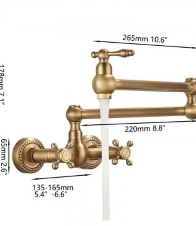 Rene Houtman Landelijke Nostalgische Muurmengkraan | H17,8 cm