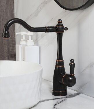 Rene houtman Landelijke wastafelkraan | H29 cm