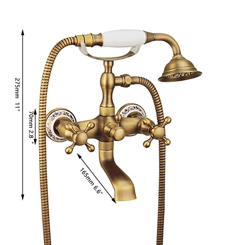 Rene Houtman Landelijke Badkraan met Handdouche | 27,5 cm