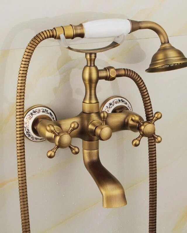 Rene Houtman Landelijke Badkraan met Handdouche | 27,5 cm
