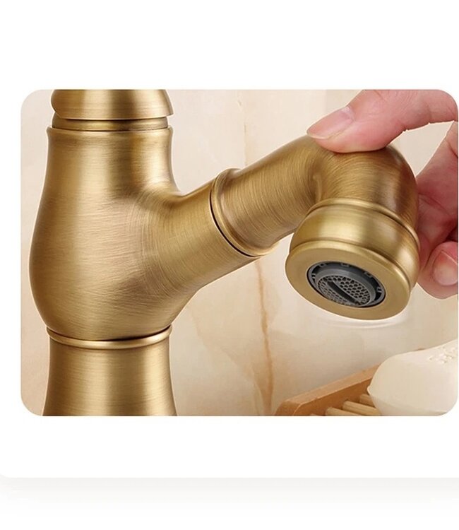 Rene houtman Landelijke Wastafelkraan | H23 cm