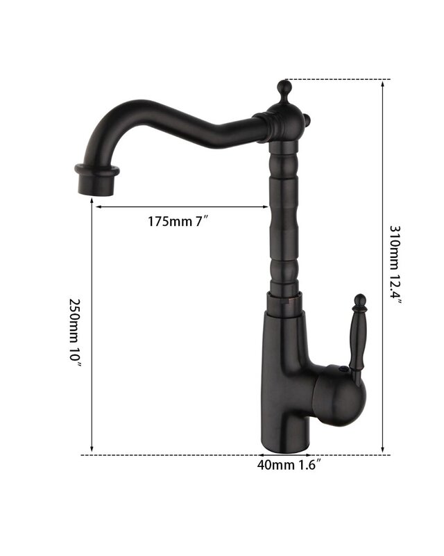 Rene Houtman Wastafelkraan Oliebrons | H31 cm