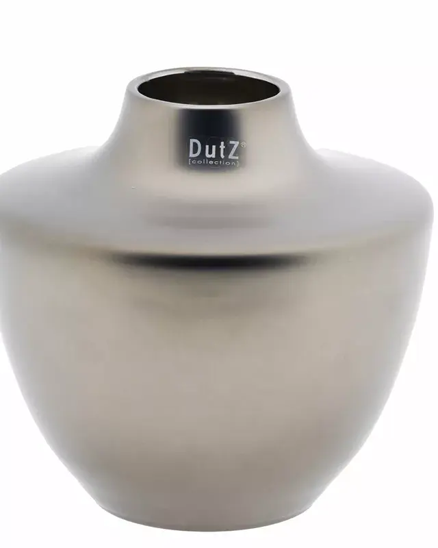 DutZ Vaas Zlatko | Mat Zilver | H22 x D23 cm