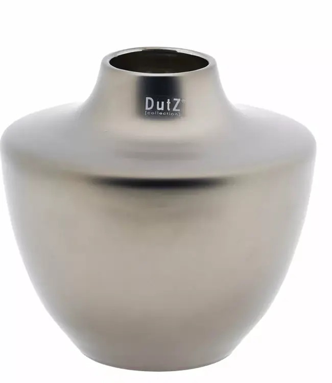 DutZ Vaas Zlatko | Mat Zilver | H22 x D23 cm