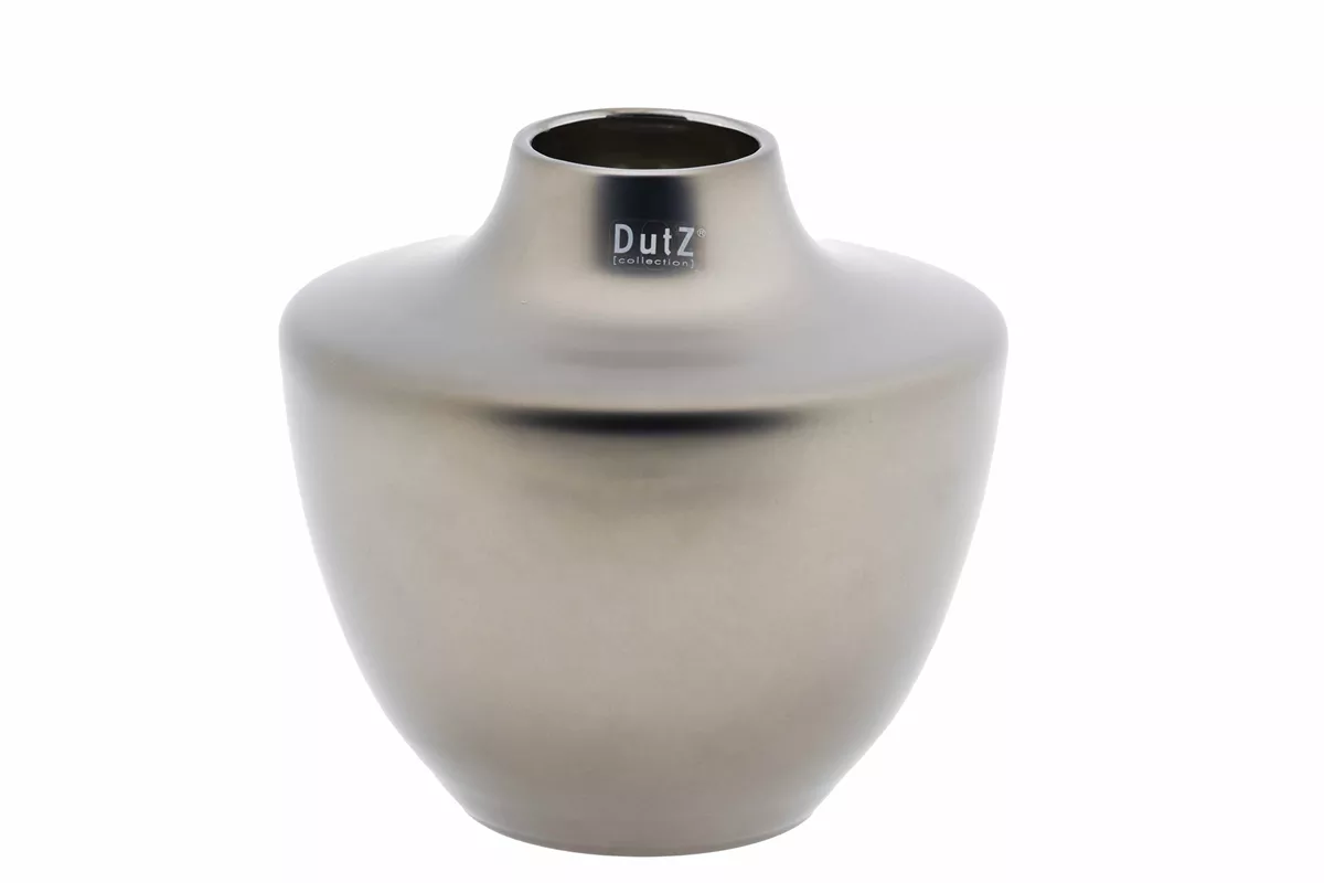 DutZ Vaas Zlatko | Mat Zilver | H22 x D23 cm