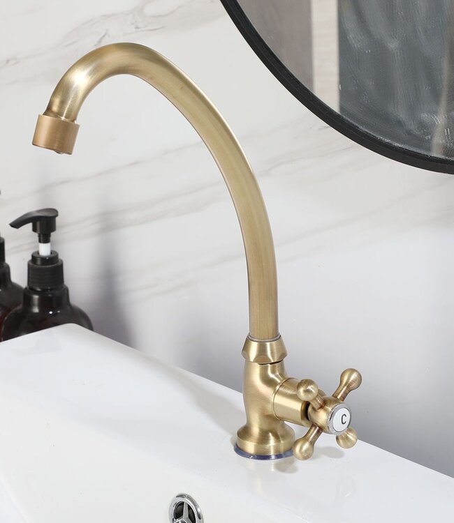 Rene houtman Nostalgische Koudwater Kraan | Brons