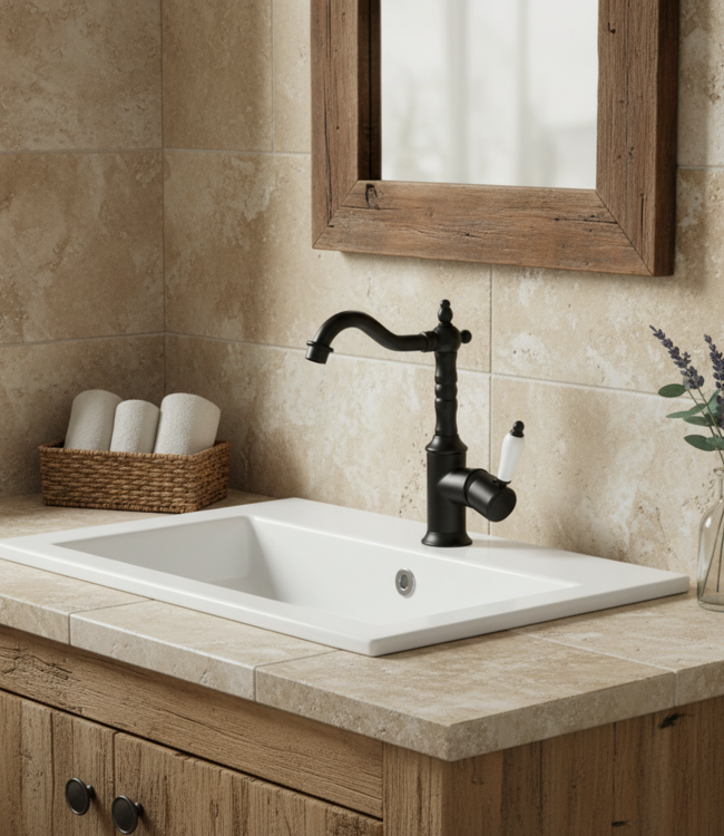 Rene houtman Wastafelkraan Klassiek | Zwart