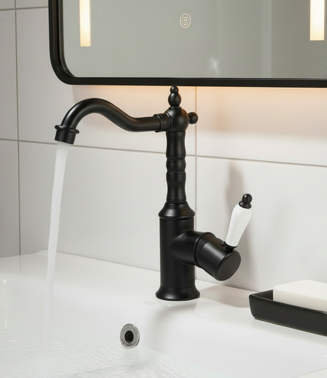 Rene houtman Wastafelkraan Klassiek | Zwart