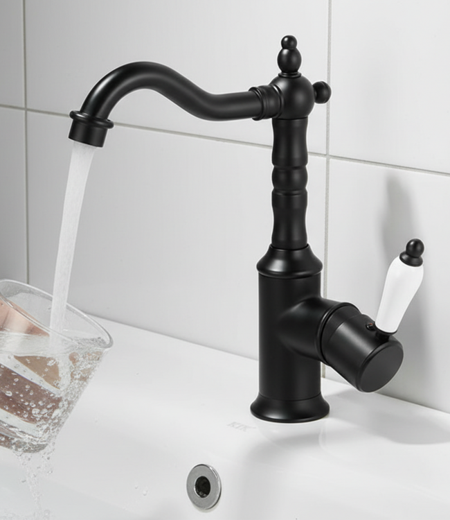 Rene houtman Wastafelkraan Klassiek | Zwart