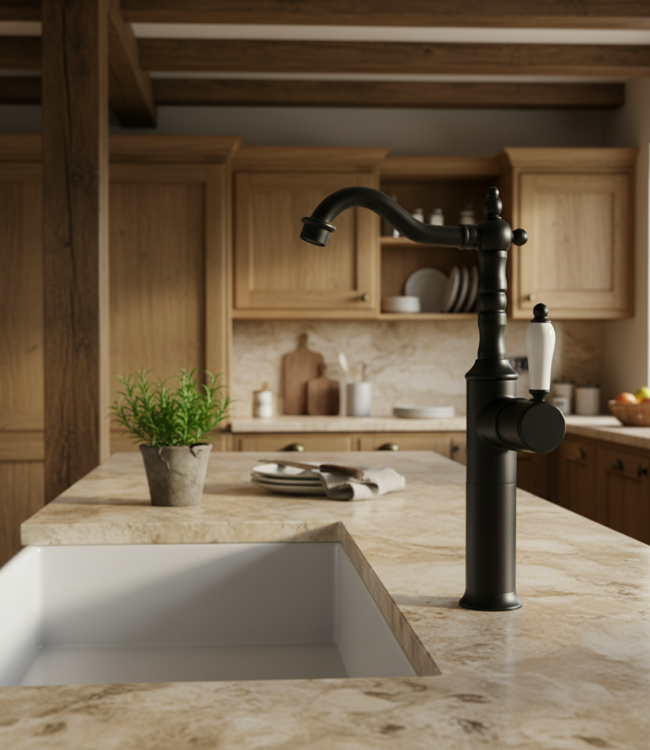 Rene houtman Wastafelkraan Klassiek Hoog | Zwart