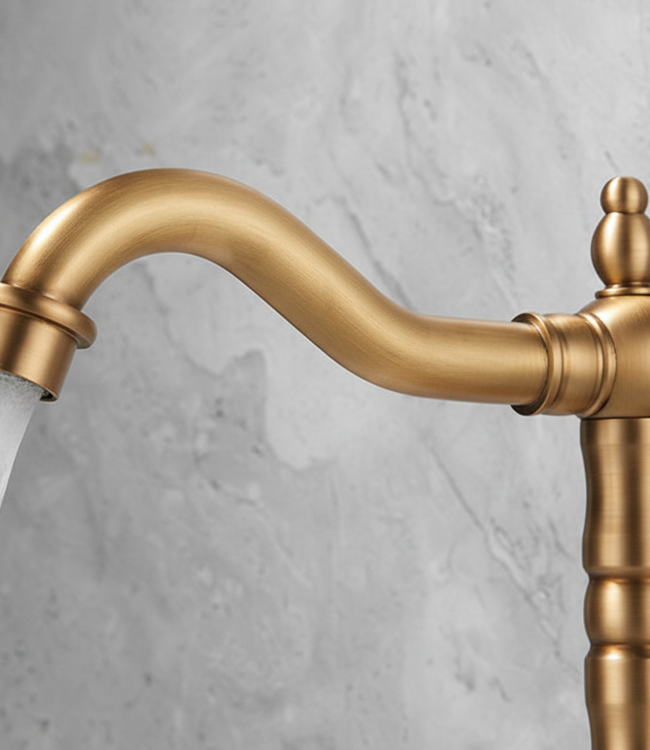 Rene houtman Landelijke wastafelkraan | Brons