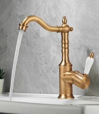 Rene houtman Landelijke wastafelkraan | Brons