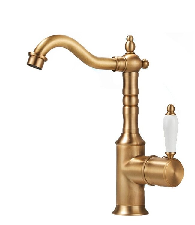 Rene houtman Landelijke wastafelkraan | Brons