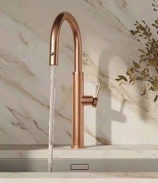 Rene houtman Rosé gouden keukenkraan | H46,5 cm