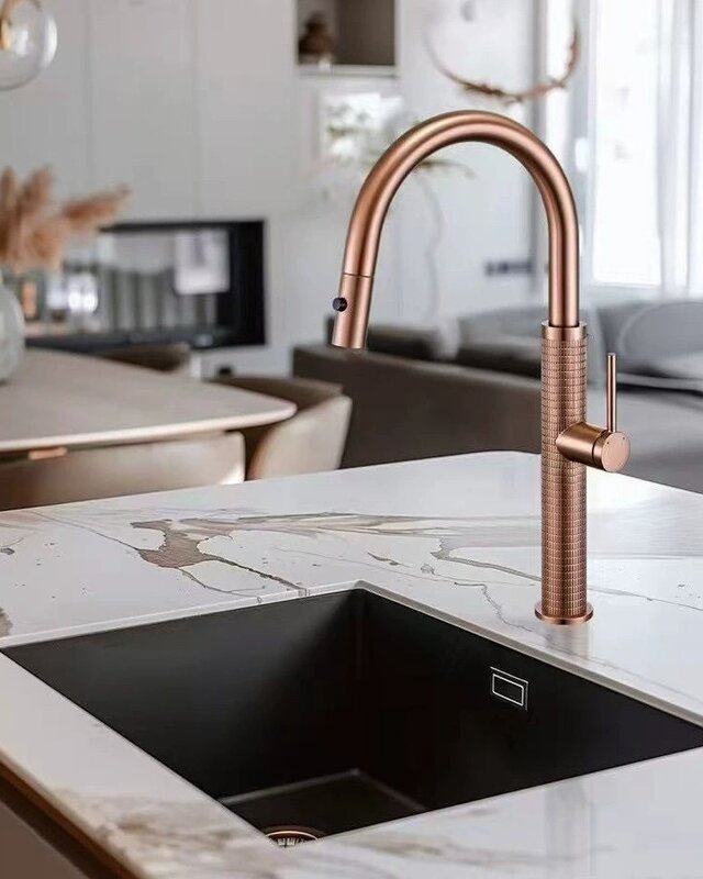 Rene Houtman Rosé gouden keukenkraan | H46,5 cm