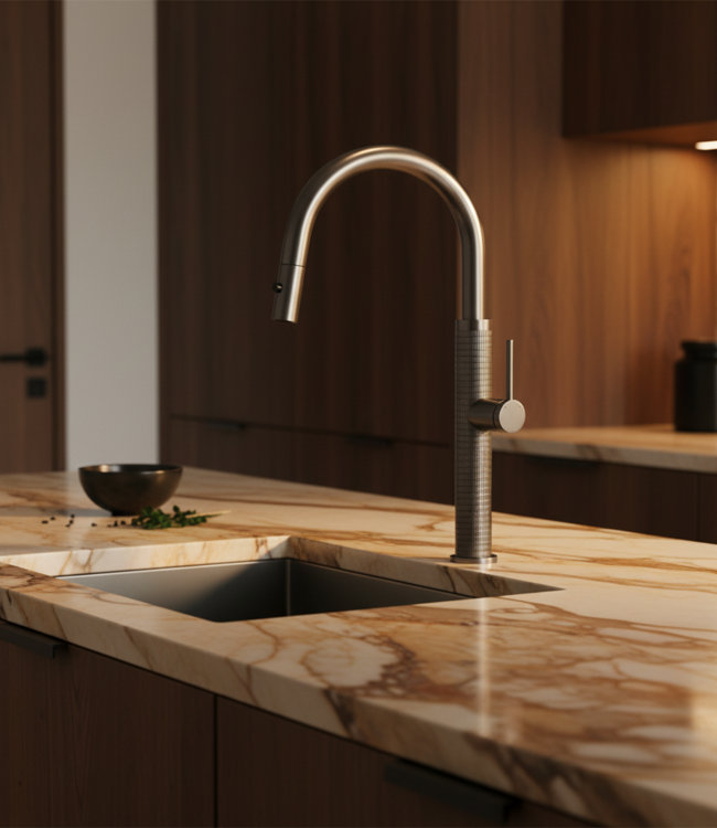 Rene houtman Gun metal keukenkraan | H46,5 cm