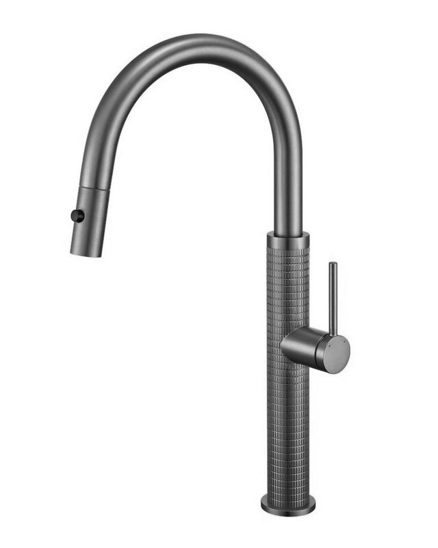 Rene Houtman Gun metal keukenkraan | H46,5 cm