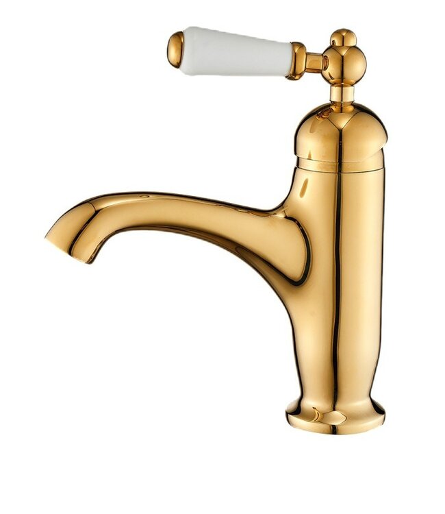 Rene houtman Nostalgische Wastafelkraan | Goudkleurig