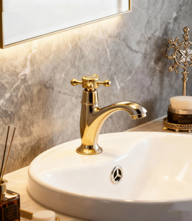 Rene houtman Nostalgische Koudwaterkraan | Goud