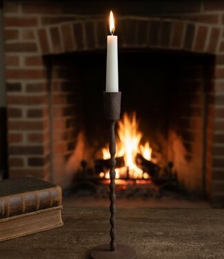 Hoffz Kandelaar Dusk | Bulb | Verweerd Ijzer | H29 x D8 cm