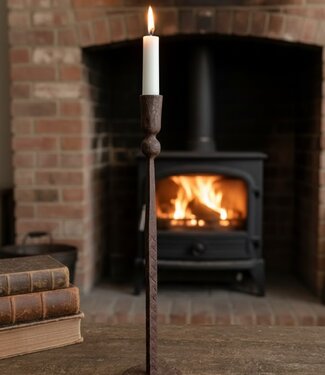 Hoffz Kandelaar Dusk | Cross | Verweerd Ijzer | H38 x D8 cm