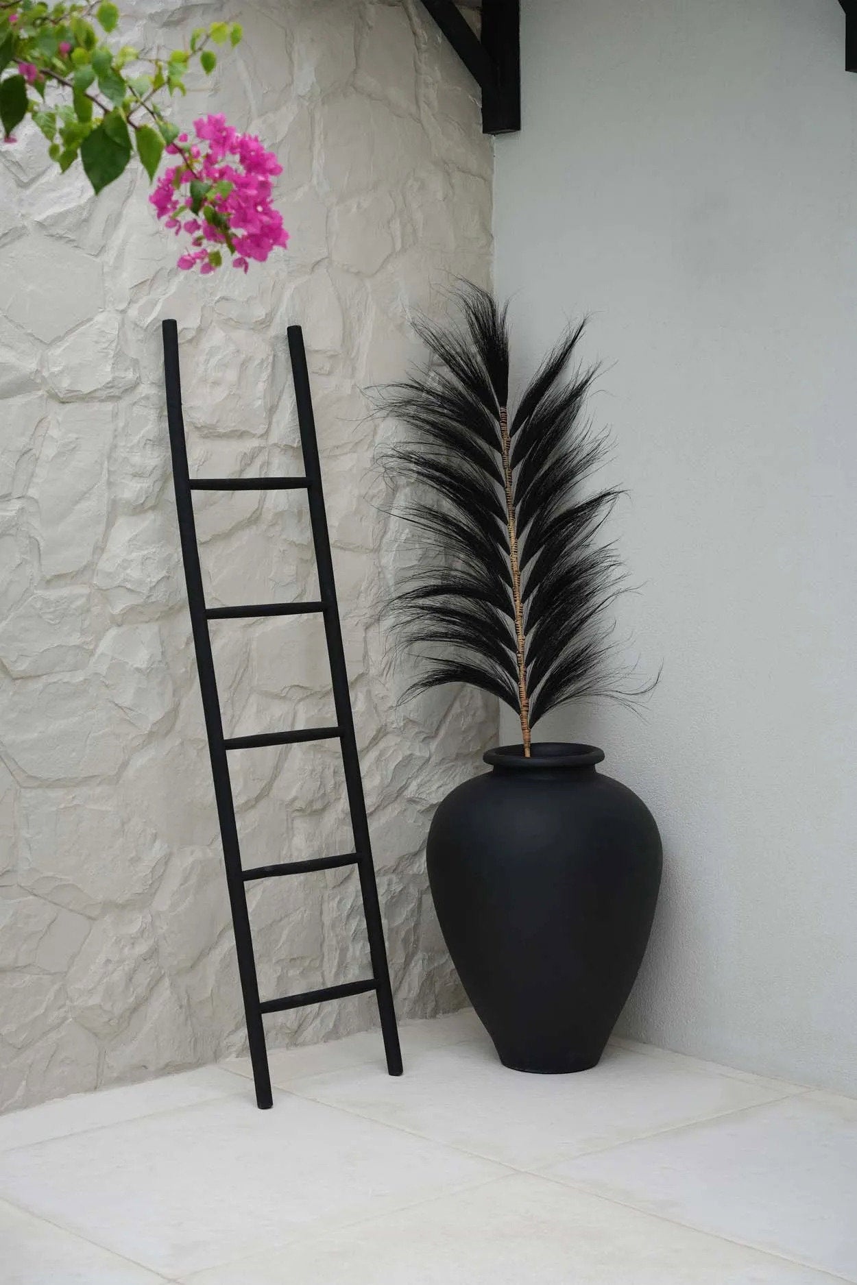 Bazar Bizar Ladder | Tulum | Zwart | L53 x B4 x H165 cm