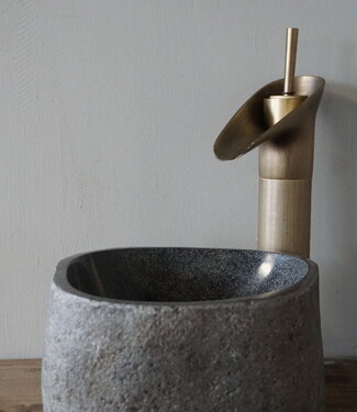 Rene Houtman Kleine Stenen Waskom + Spoelgat | H12,5 x B21 x D20,5 cm