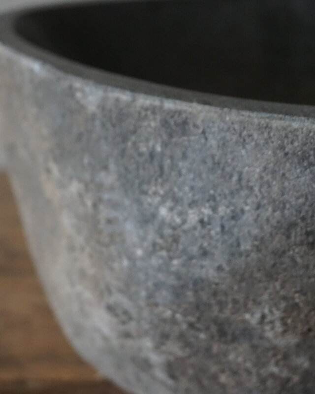 Rene Houtman Kleine Stenen Waskom + Spoelgat | H14 x B30 x D24 cm