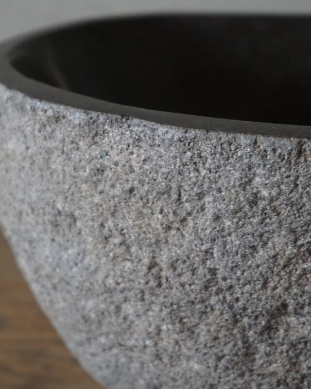 Rene Houtman Kleine Stenen Waskom + Spoelgat | H14 x B30 x D22 cm
