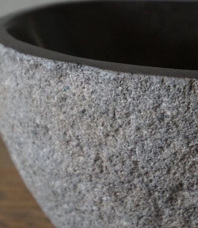 Rene Houtman Kleine Stenen Waskom + Spoelgat | H14 x B30 x D22 cm