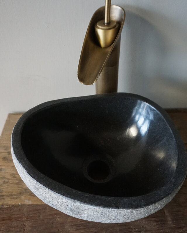 Rene Houtman Kleine Stenen Waskom + Spoelgat | Nr 2 | H14xB28xD23 cm