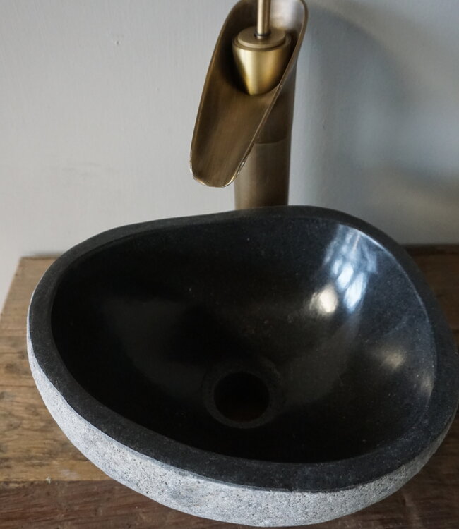 Rene Houtman Kleine Stenen Waskom + Spoelgat | Nr 2 | H14xB28xD23 cm